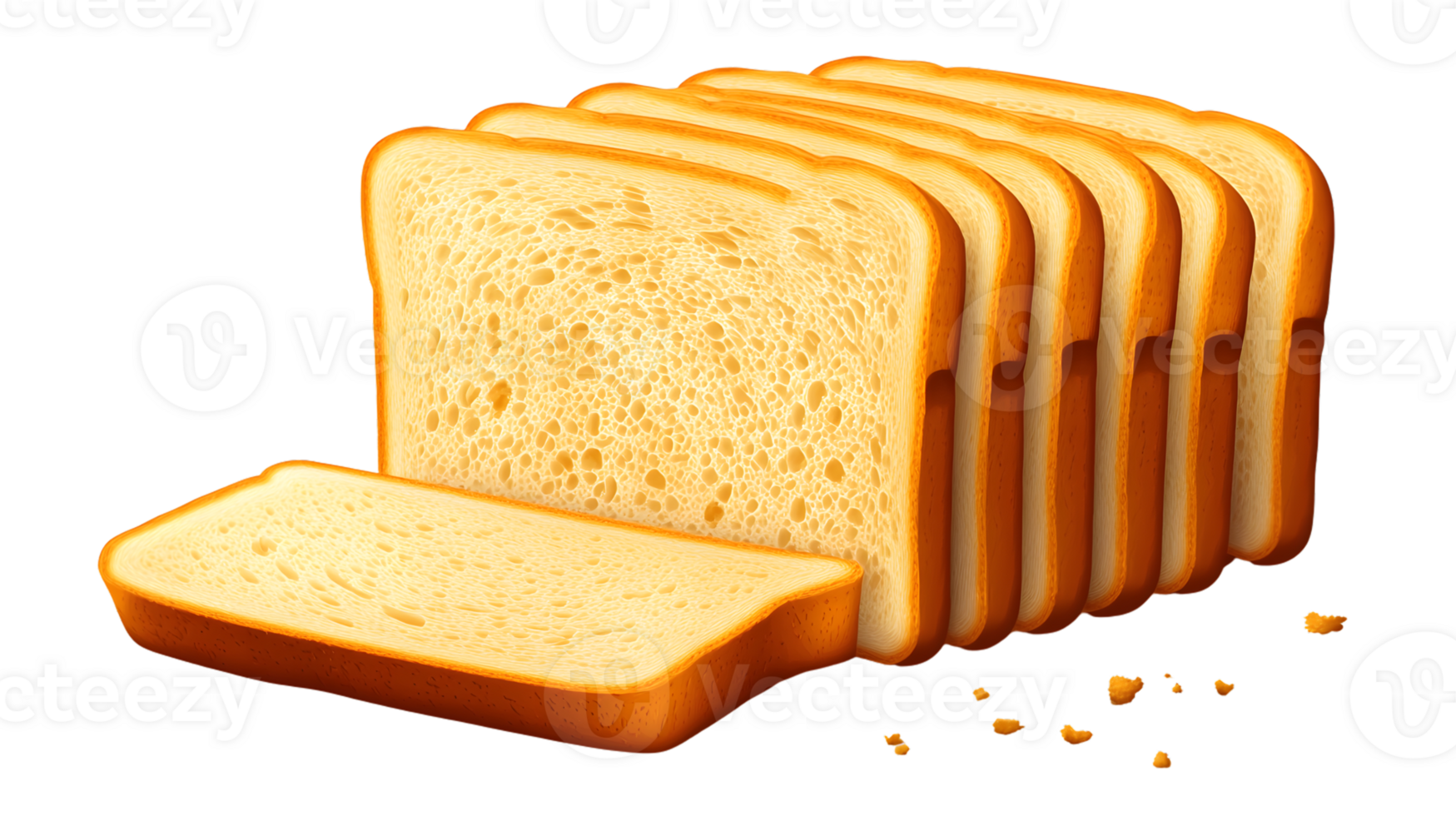 Freshly Sliced Bread Loaf with Crumbly Texture Ideal for Culinary and Food Photography HighQ png