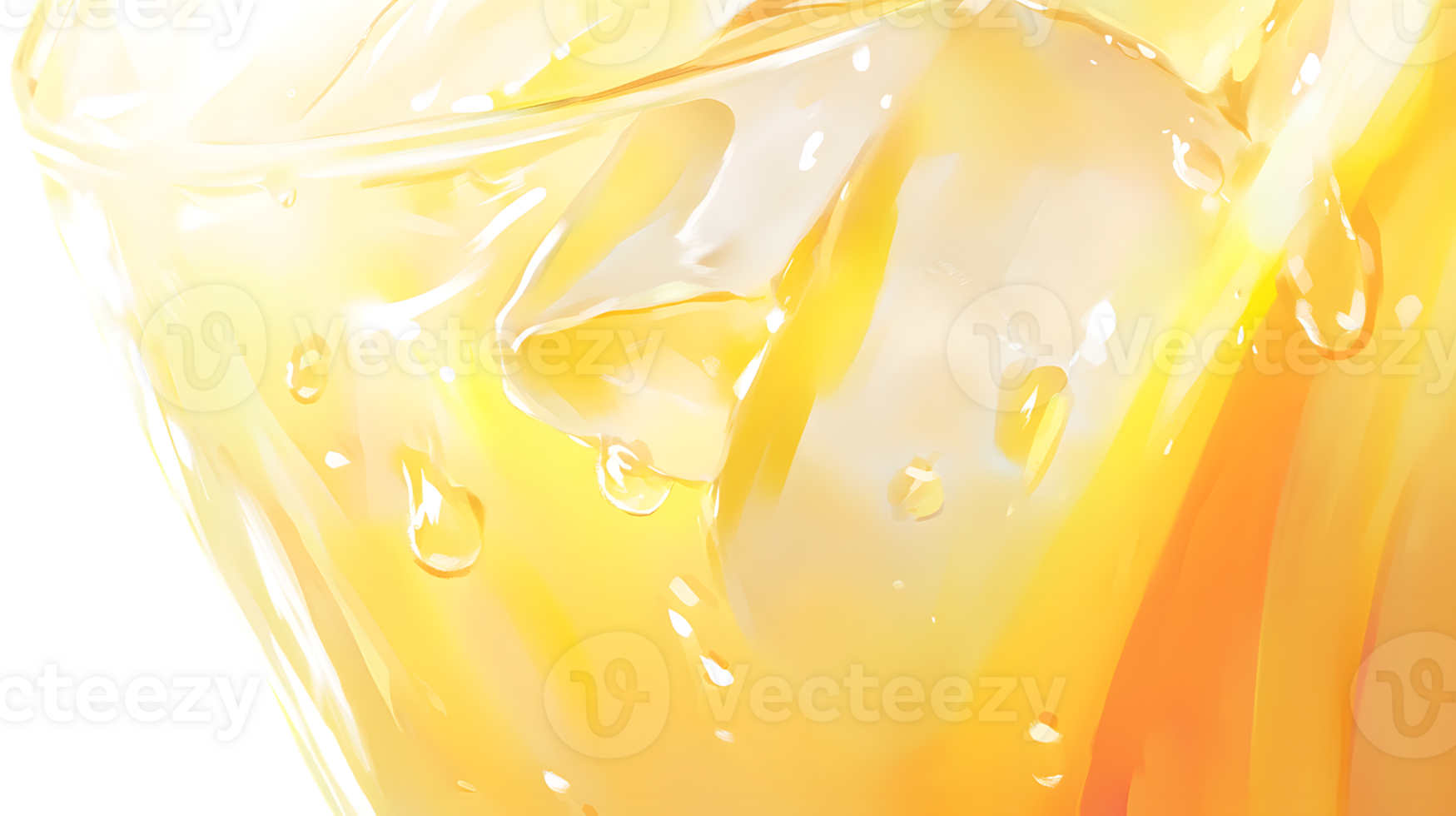 Golden Honey Flowing Over Ice Cubes A Sweet and Refreshing Beverage Scene png