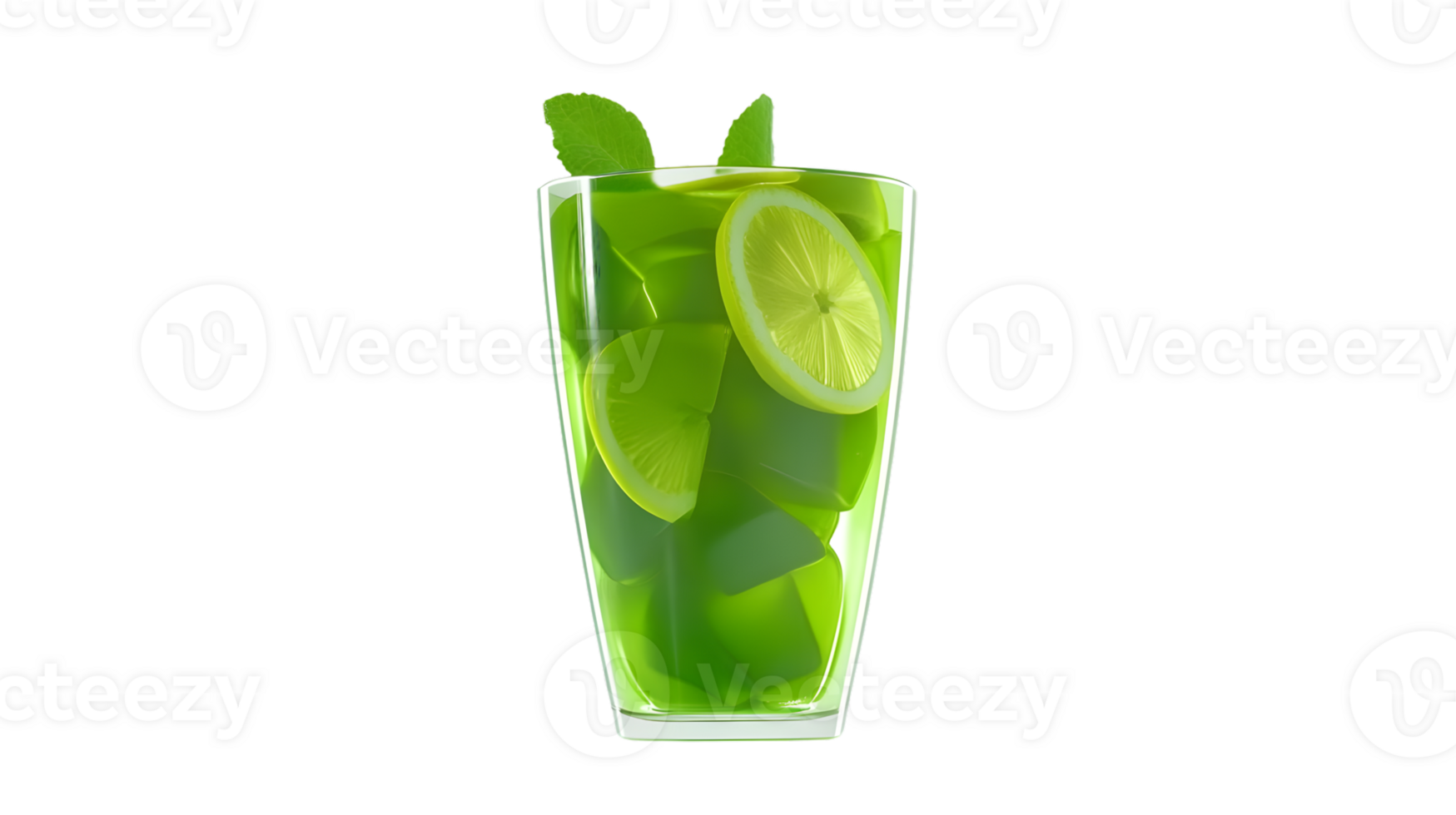 Refreshing Green Cocktail with Ice and Lime Garnish Ideal for Summer Drinks Beverage Photogra png