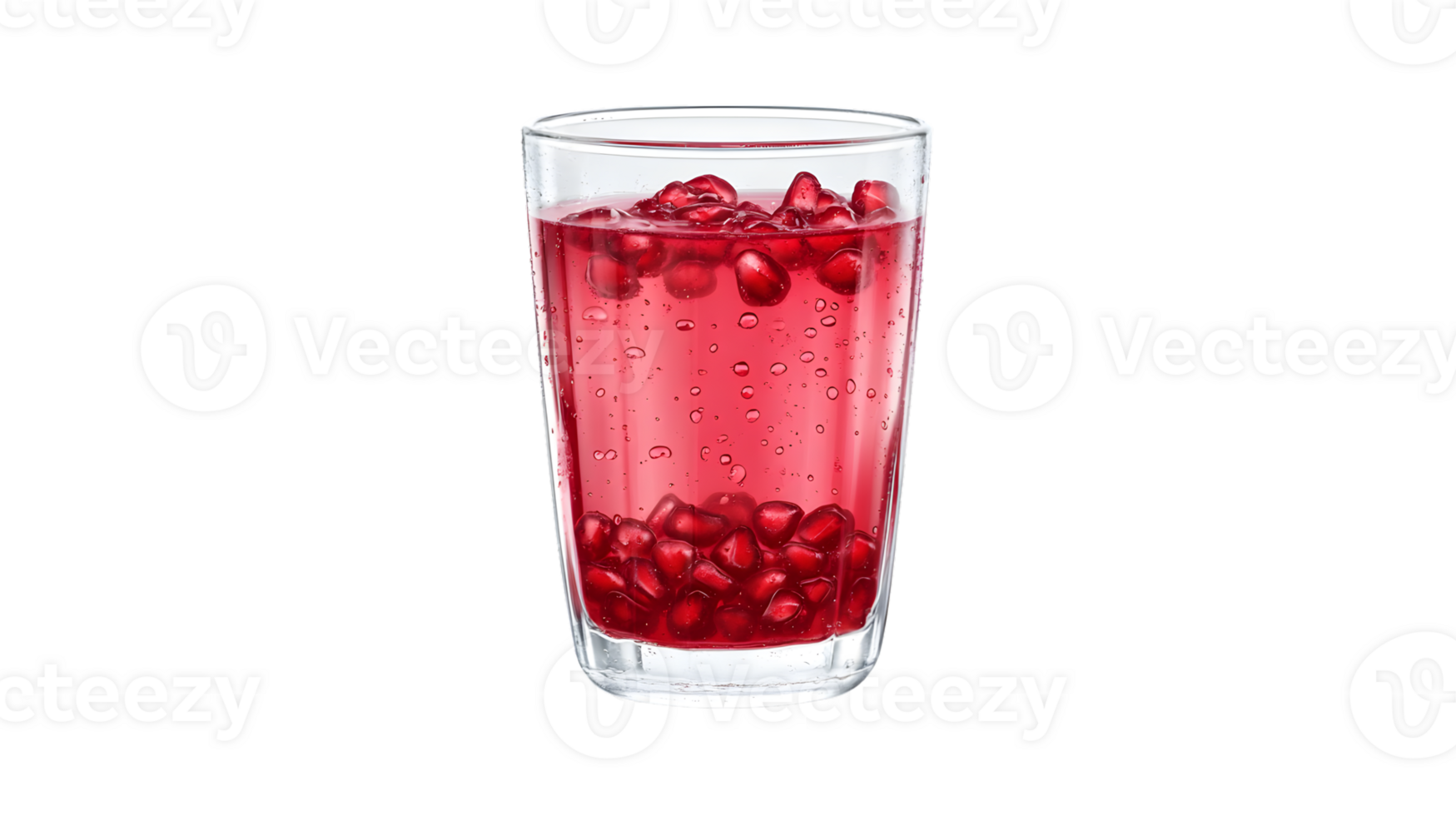 Refreshing Pomegranate Juice in a Glass with Bubbles and Seeds Healthy Drink Beverage Nutrit png