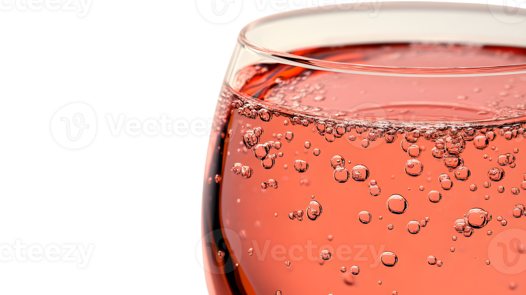 Refreshing Pink Beverage with Bubbles in a Glass CloseUp View of Fizzy Drink Perfect for Sum png