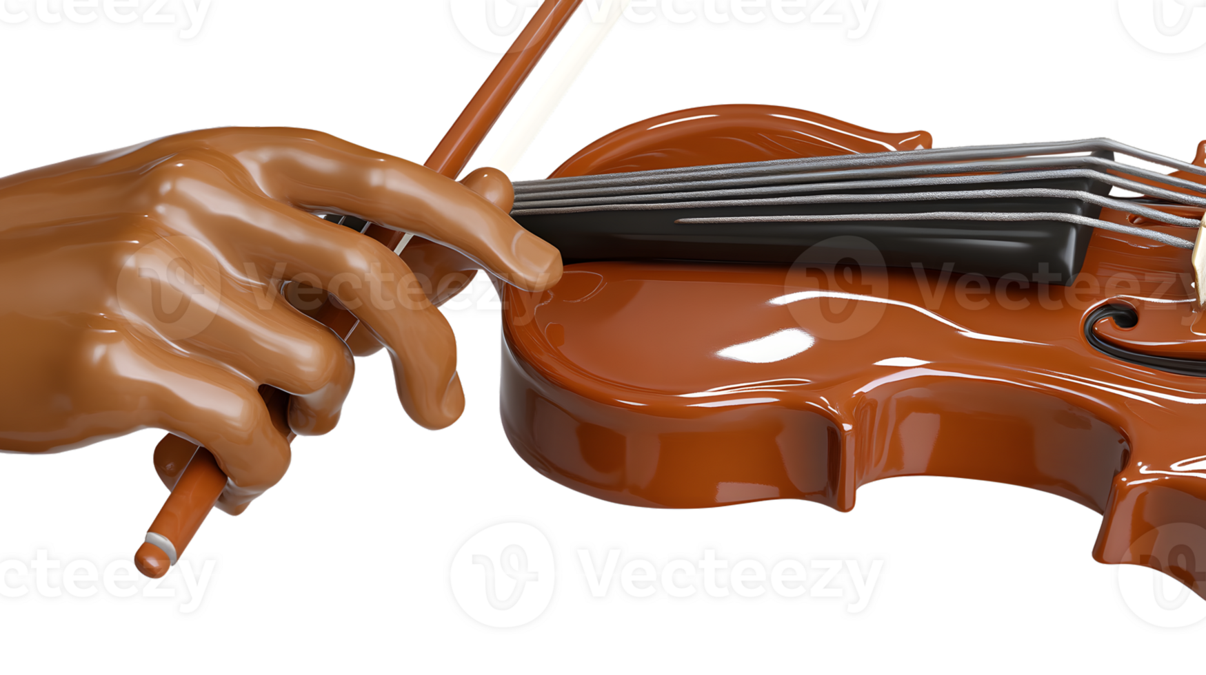 Playing the Violin A CloseUp of Hands and Strings in Action png