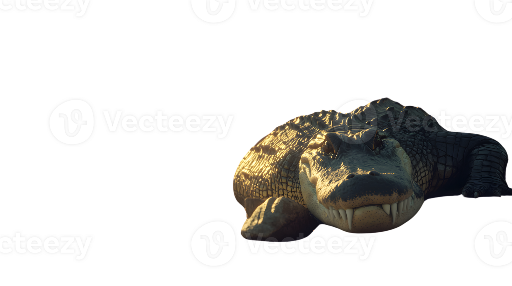 Reptile with Sharp Teeth in Sunlight Detailed Texture Wildlife Photography HighQuality Imag png