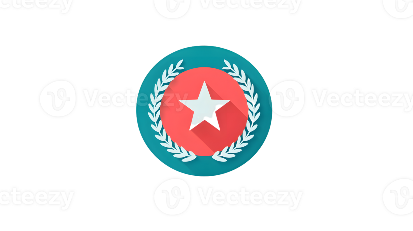 A bold emblem featuring a star and laurel wreath ideal for awards achievements and recogniti png