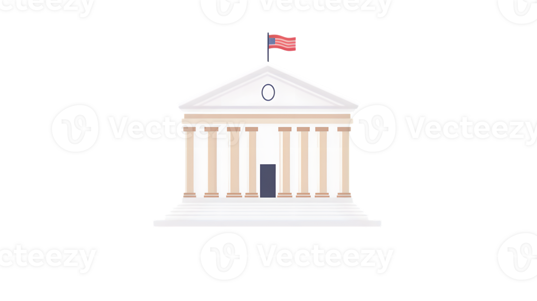 A grand structure with classical columns and a flag ideal for themes of governance law and d png