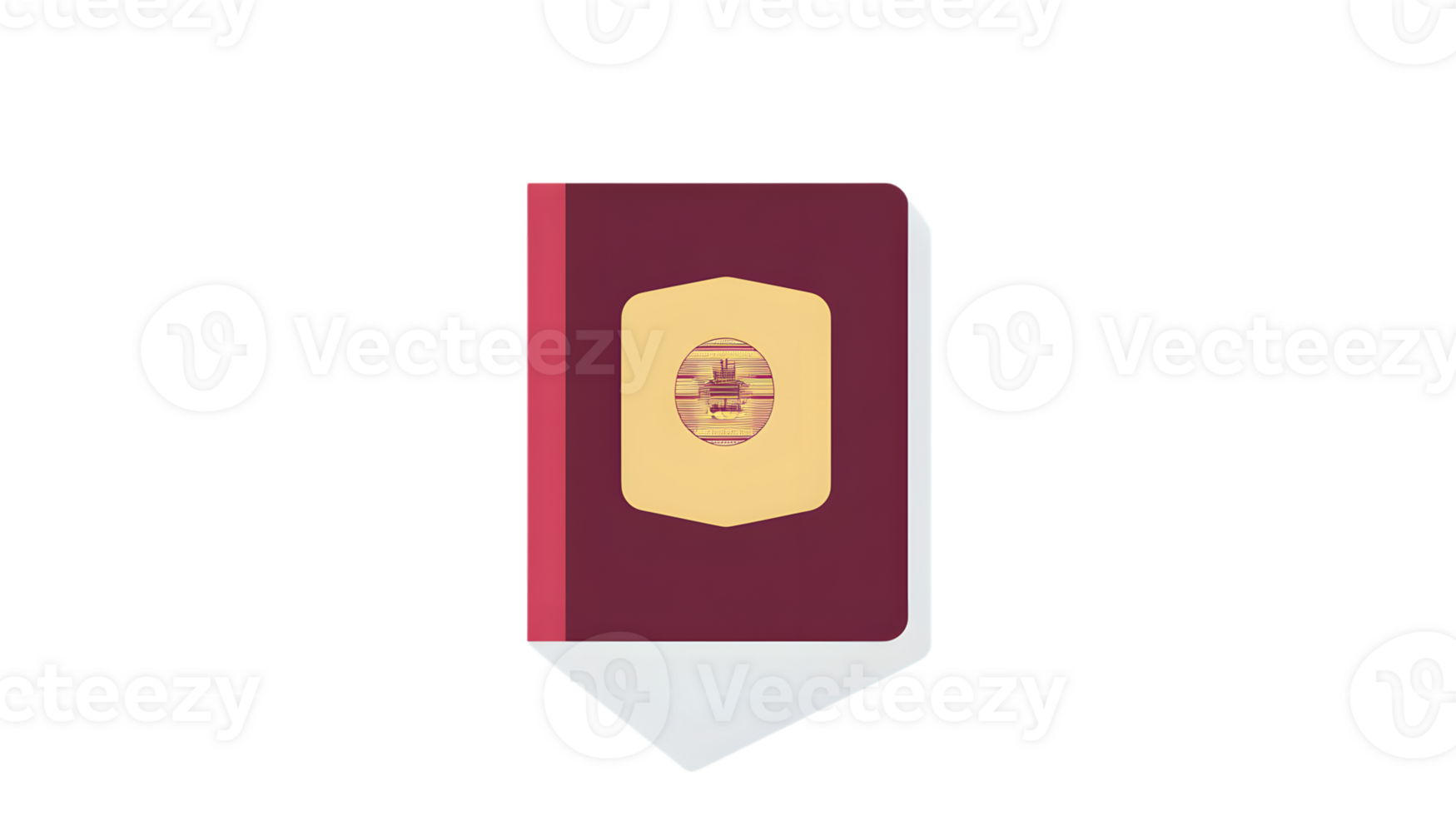 A passport with a distinctive emblem ideal for travel and identity themes png
