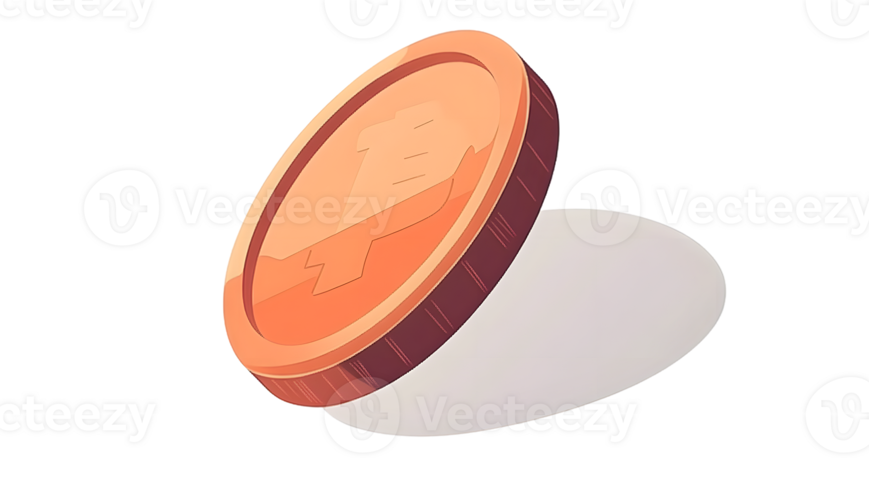 A vibrant digital coin with a lightning bolt symbol ideal for cryptocurrency and finance conce png