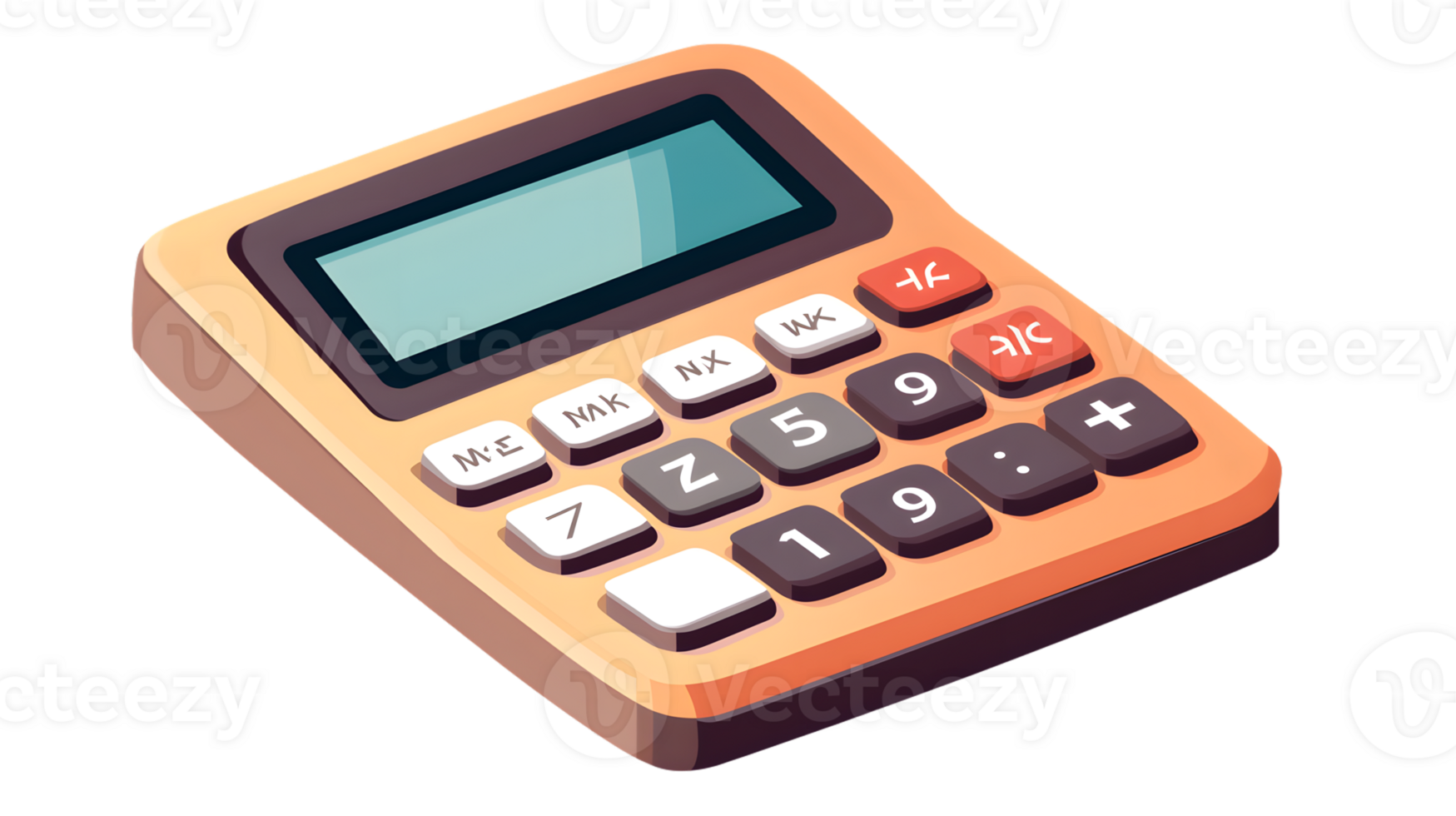 A vintage calculator with a retro design perfect for educational and nostalgic themes png