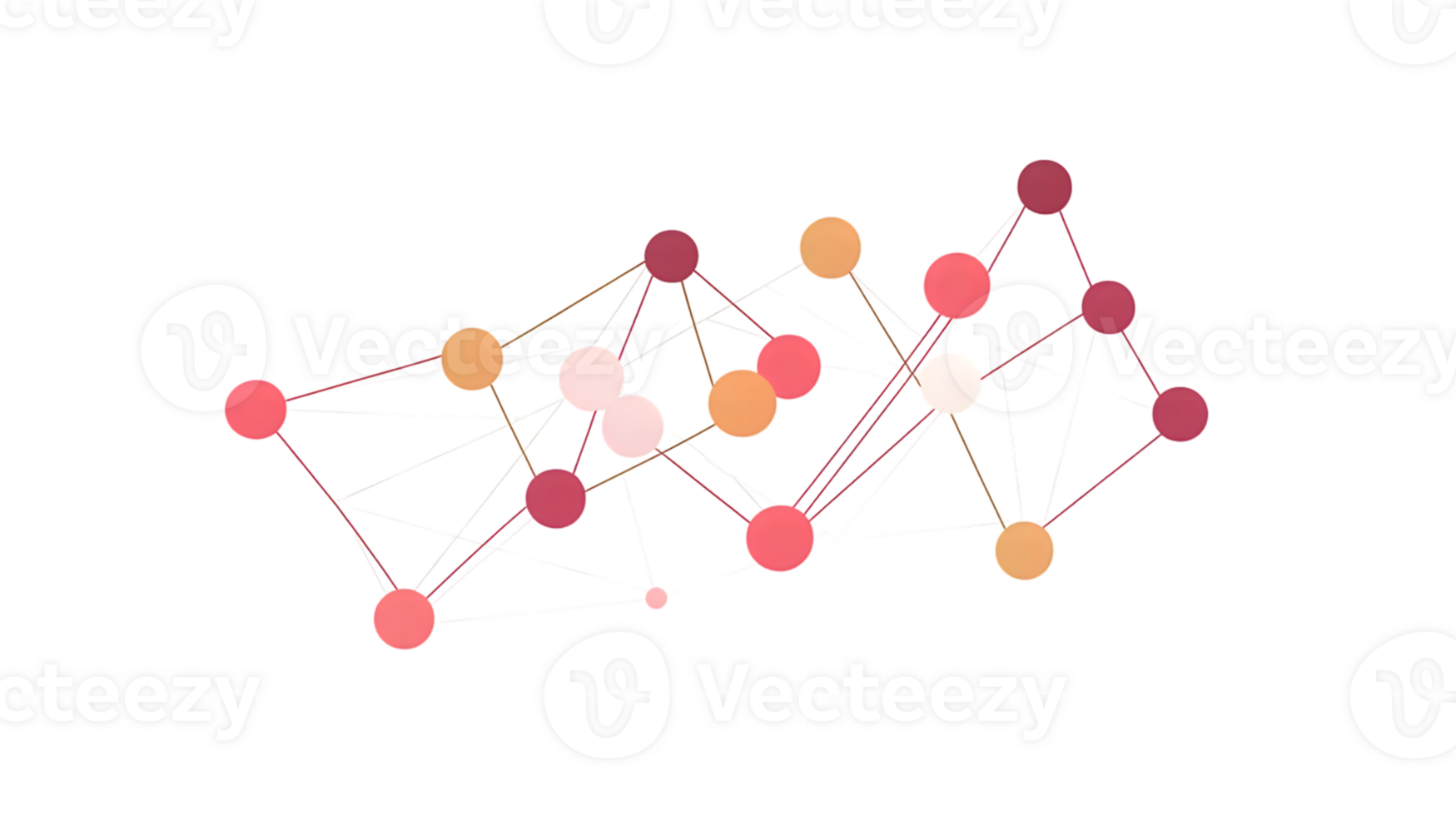 Abstract Network Connections Colorful Nodes and Interlinked Lines for Technology Concepts png