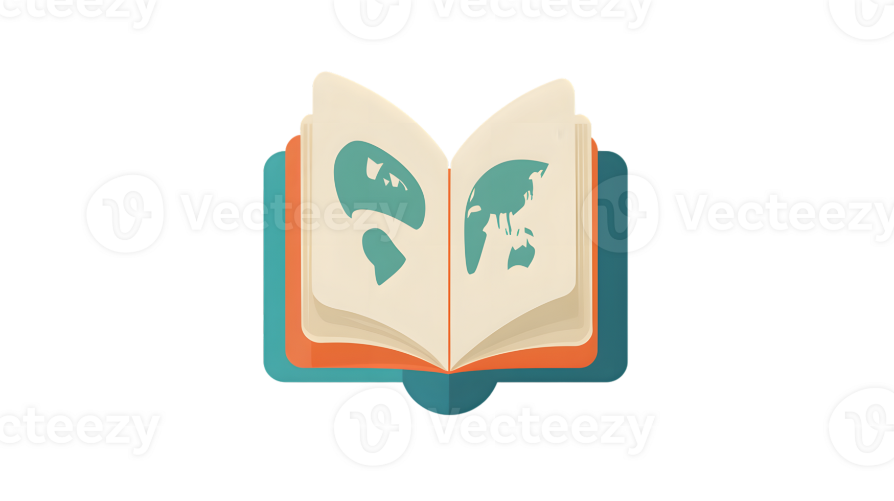 An open book with a question mark and world map symbolizing knowledge and exploration png