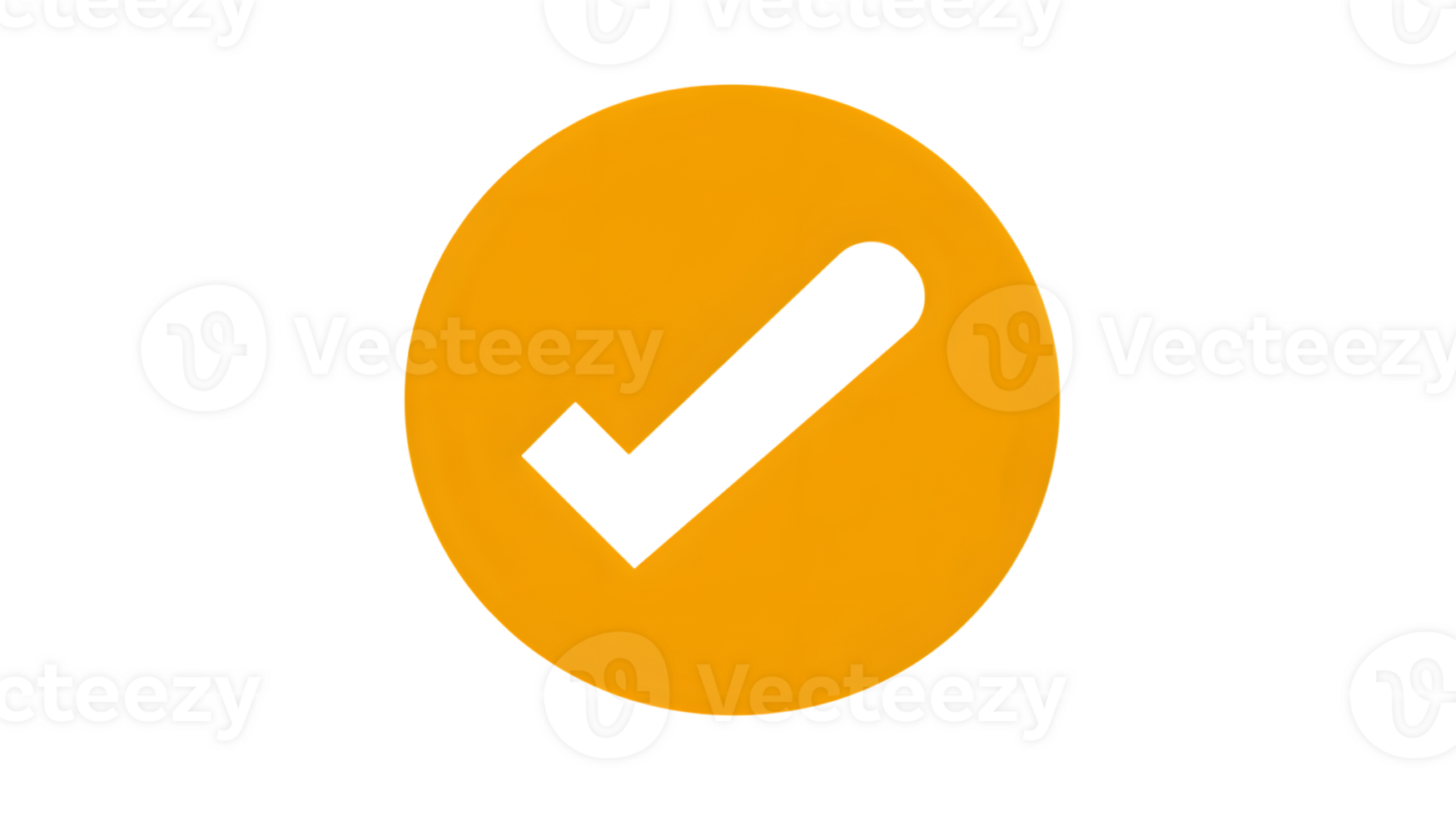 Approval Checkmark in a Yellow Circle Symbolizing Success Confirmation and Validation for Va png