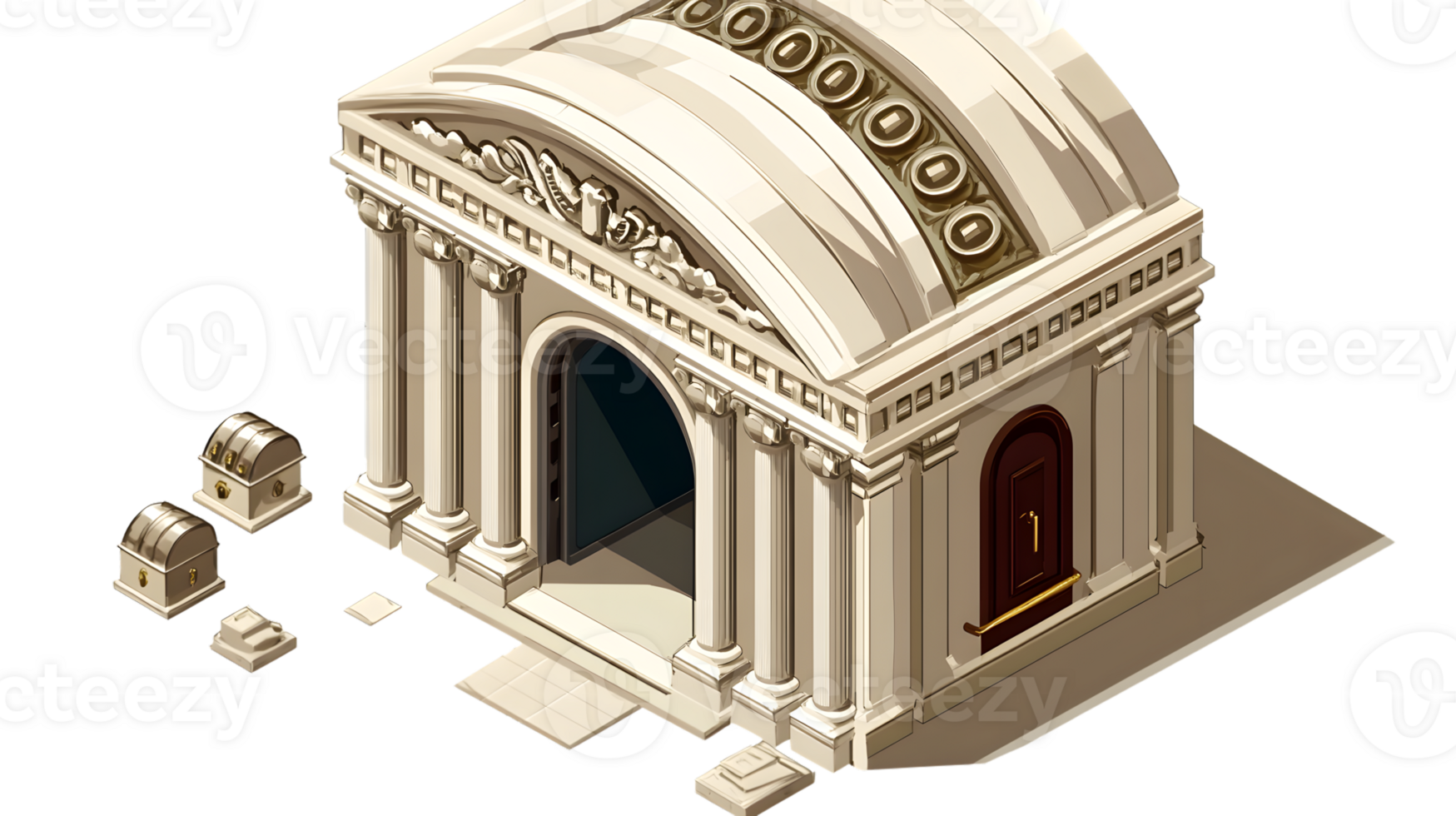 Classical Architecture with Columns and Dome Ancient Design Historical Building Monumental S png
