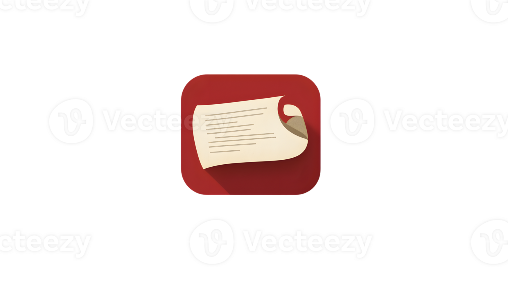 Document Icon with Paper and Scroll Design for Digital Applications png