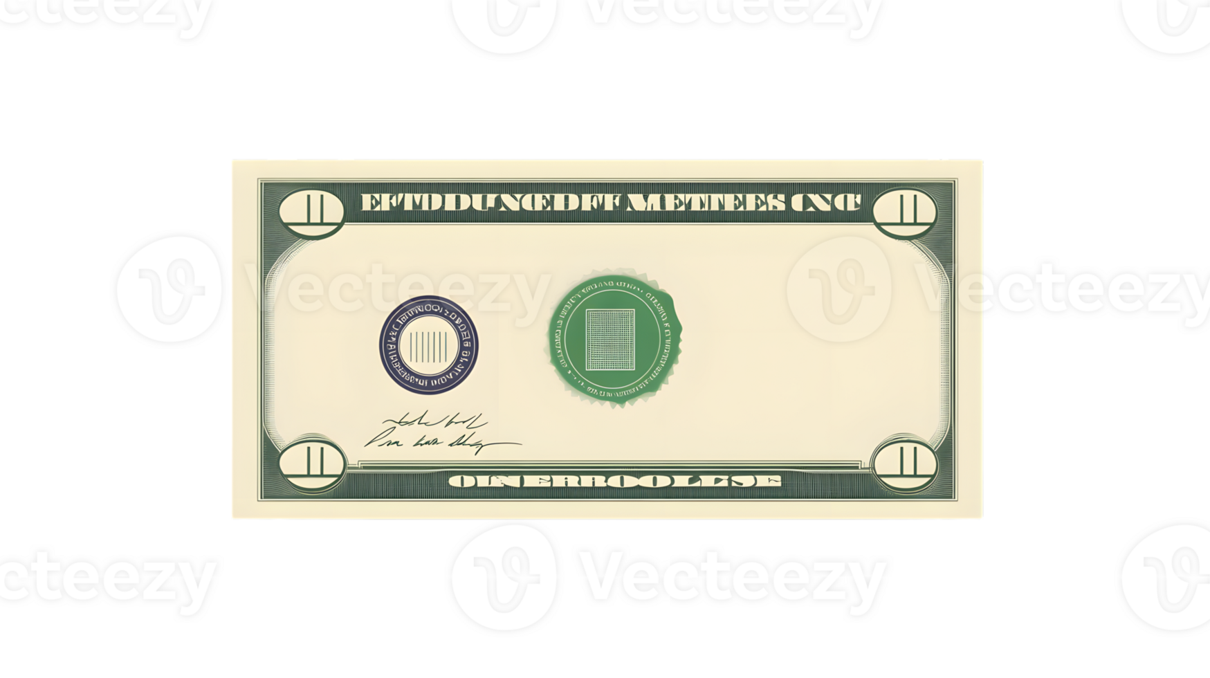 Customizable Currency Design with Seals and Signatures for Creative Projects png