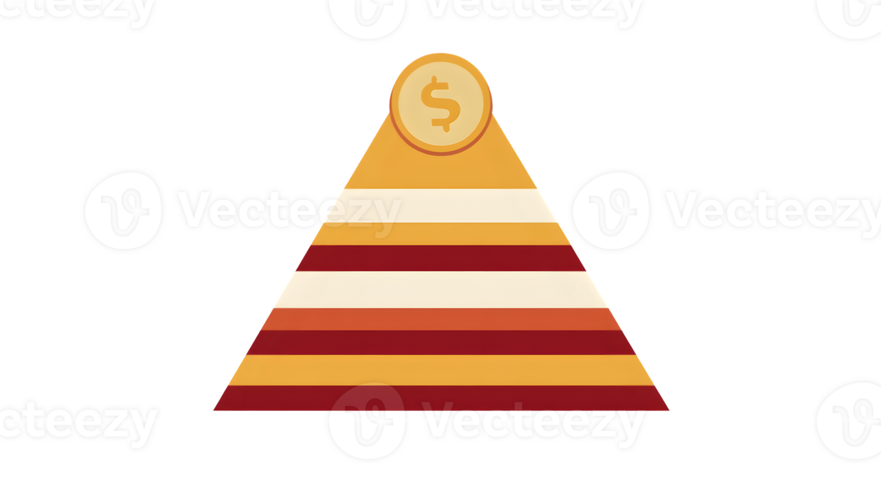 Financial Pyramid with Dollar Symbol A Visual Representation of Wealth and Investment Strategi png