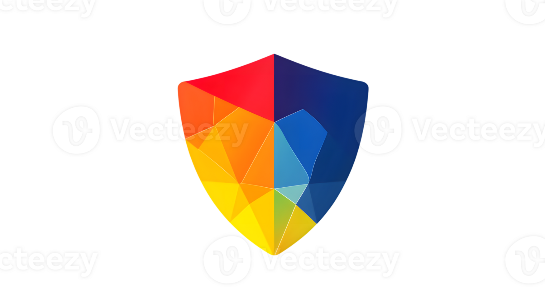 Geometric Shield Design with Vibrant Colors and Modern Abstract Art for Creative Projects png