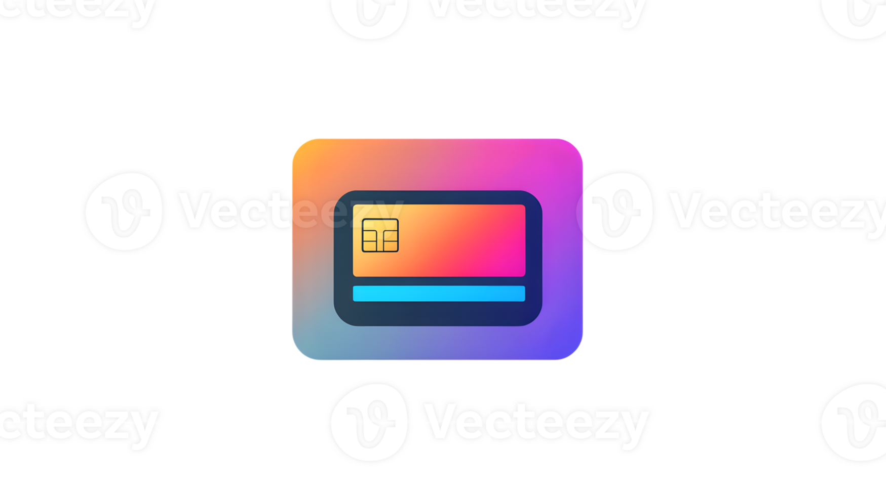 Gradient SIM Card Icon with Vibrant Colors and Modern Design for Technology and Communication C png