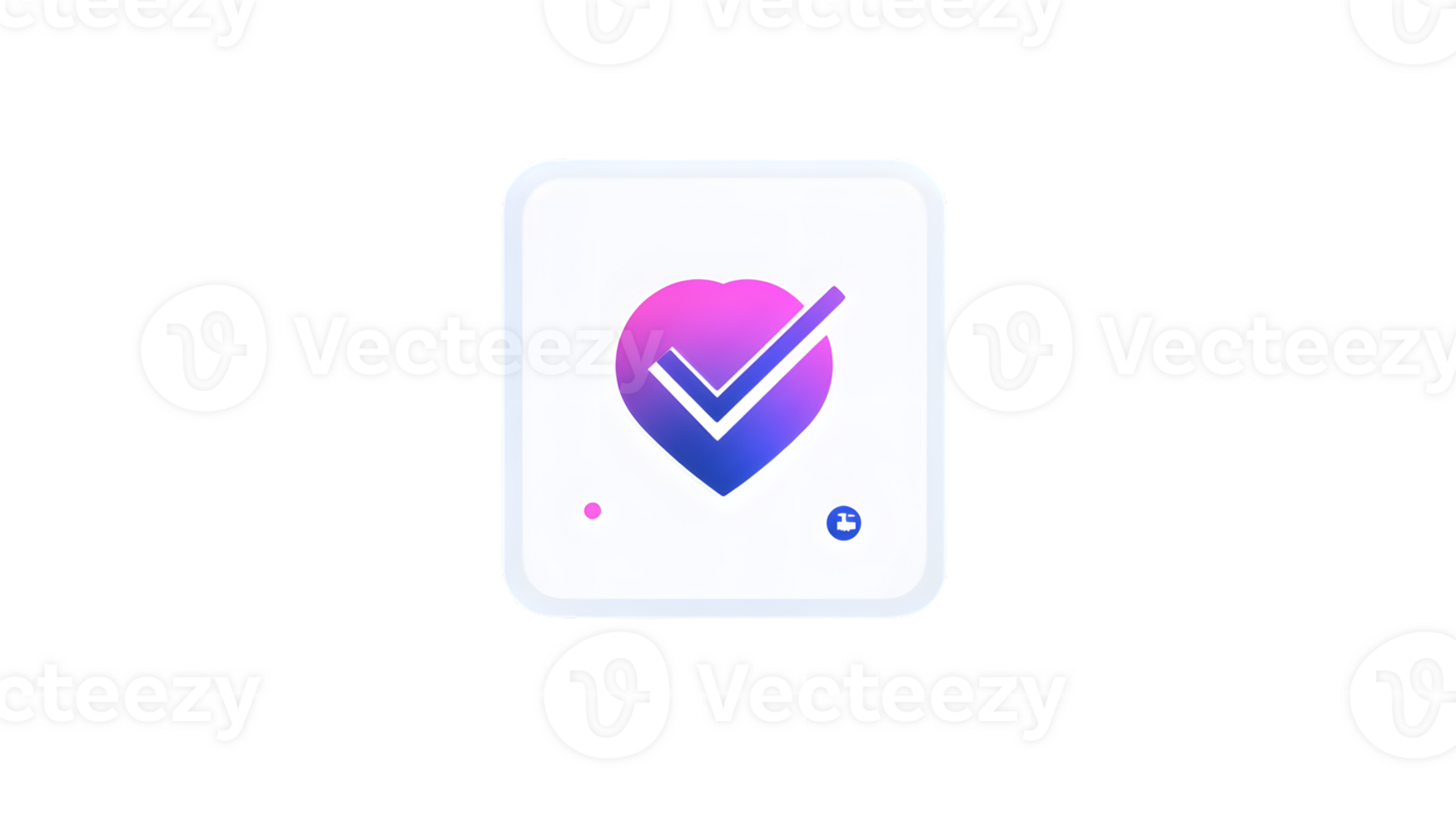 Heart Icon with Checkmark Modern Design for Approval Verification and Positive Feedback png