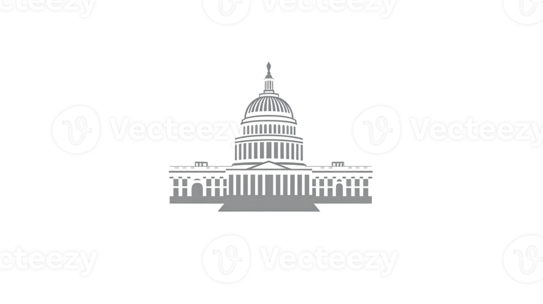 Iconic Dome Structure with Classical Columns and Symmetry Architectural Landmark Silhouette H png