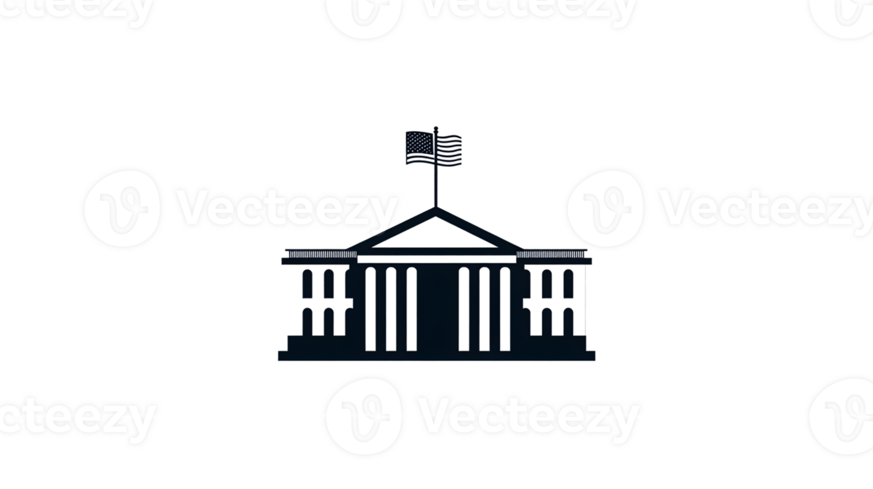 Iconic Structure with Flag Silhouette in Dark Background png