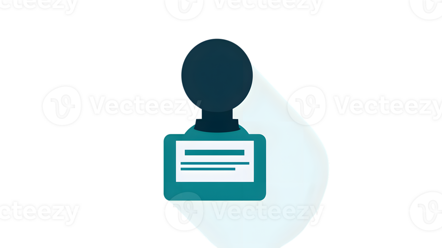 Identification Badge Icon with Shadow A Minimalist Design for Security Authentication and Ac png