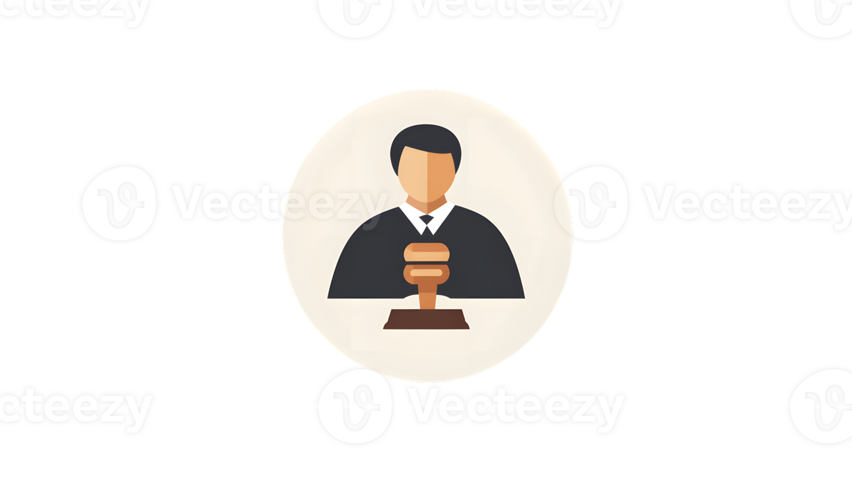 Judge Icon with Gavel Legal Profession Symbol for Law Justice and Courtroom Graphics png