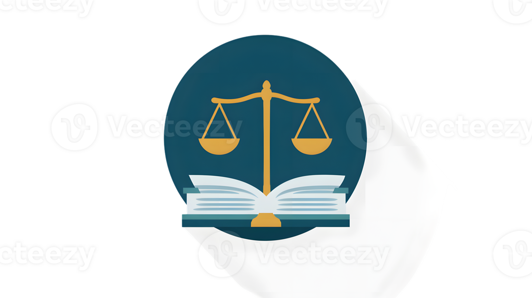 Justice and Knowledge Symbol with Scales and Open Book on Hand png