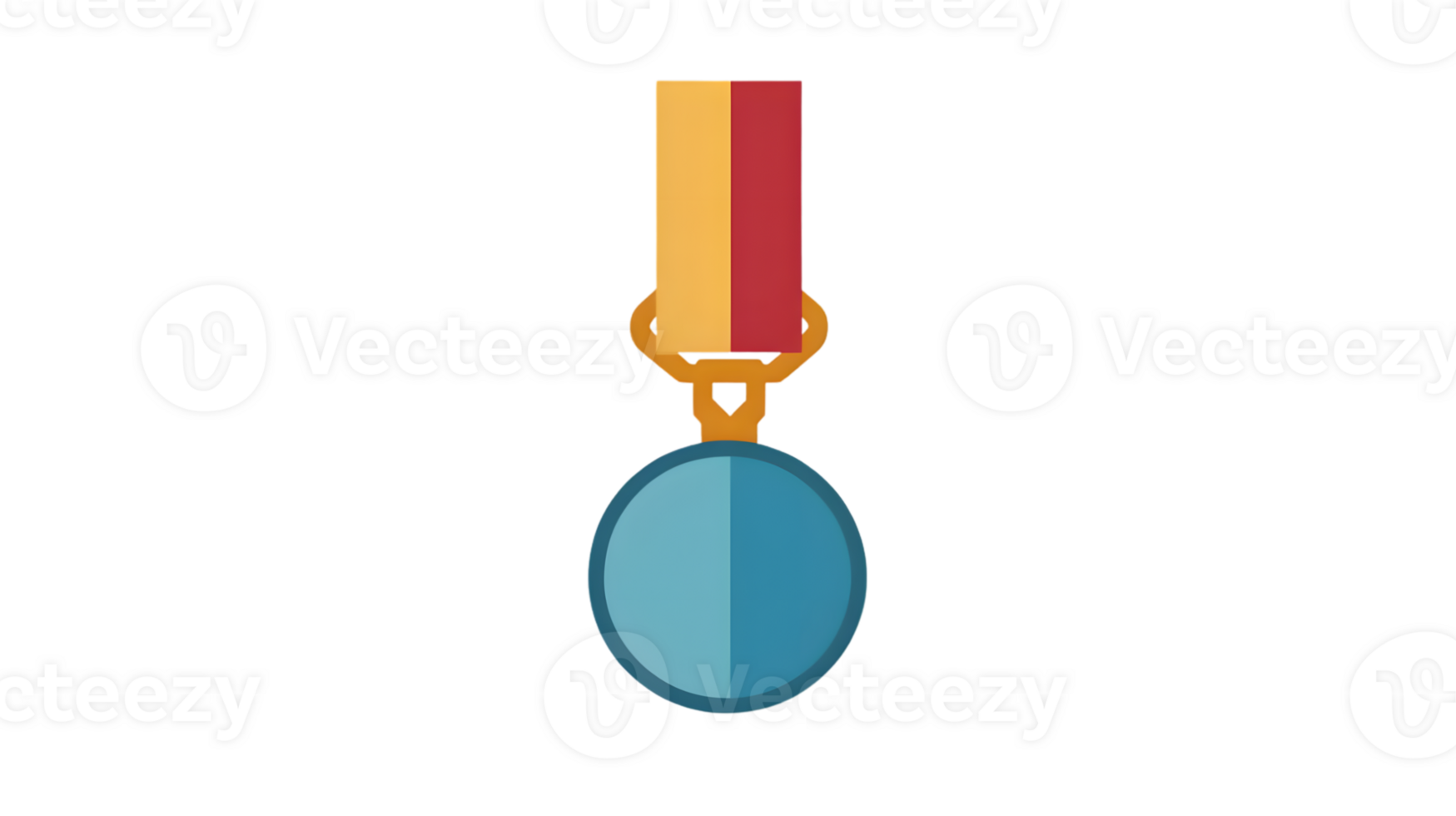 Medal with Ribbon A Vibrant and Colorful Award Symbolizing Achievement Success and Recogniti png