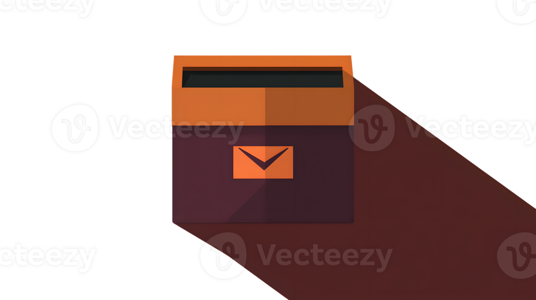Mailbox with Letter Modern Design for Communication and Delivery Services png