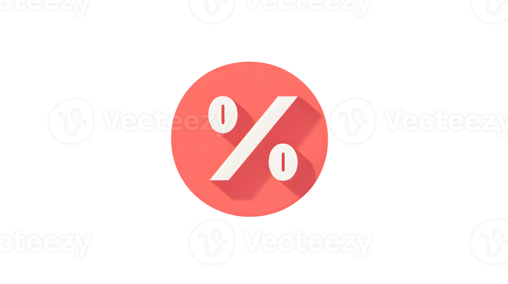 Percent Symbol in a Red Circle on Black Background Modern Design for Finance Sales and Disc png