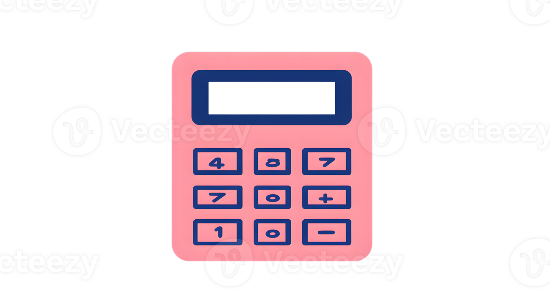 Pink Calculator with Numeric and Operation Buttons Digital Display Math Tool Educational Equ png