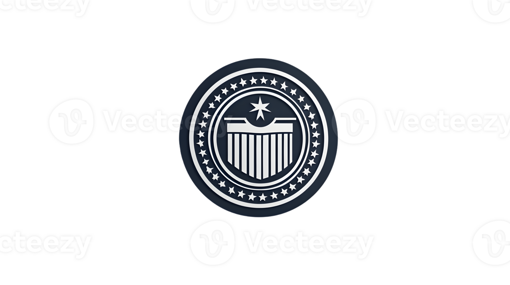 Seal Design with Stars and Stripes Emblem for Government Authority and Security Concepts png