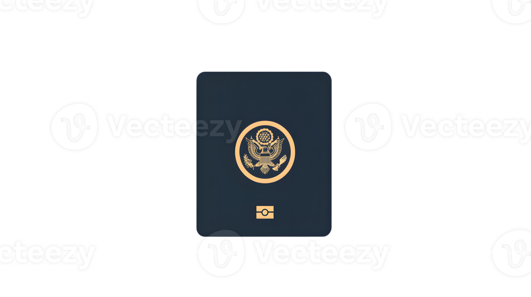 Secure Document with Emblem and Chip Passport Design for Identity Verification and Travel Purp png