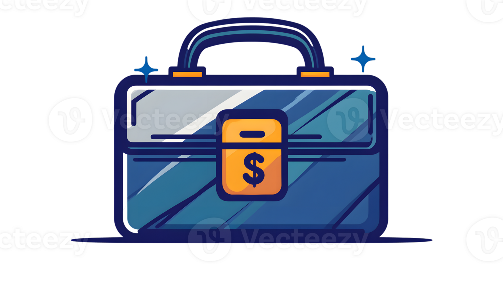 Secure Financial Briefcase with Dollar Lock Icon for Business and Finance Concepts png