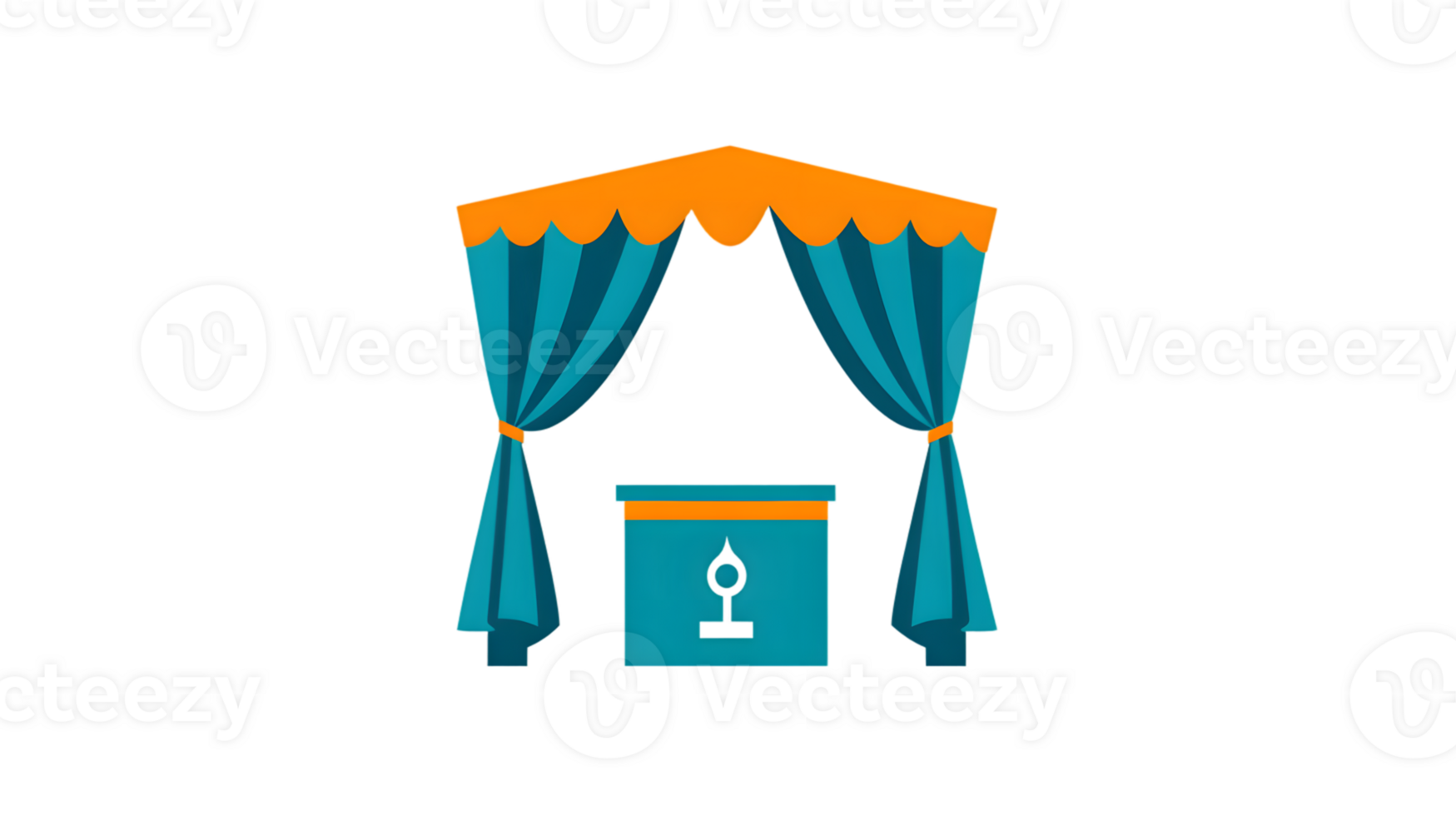 Stage Curtain with Spotlight Theater Performance Entertainment Icon png