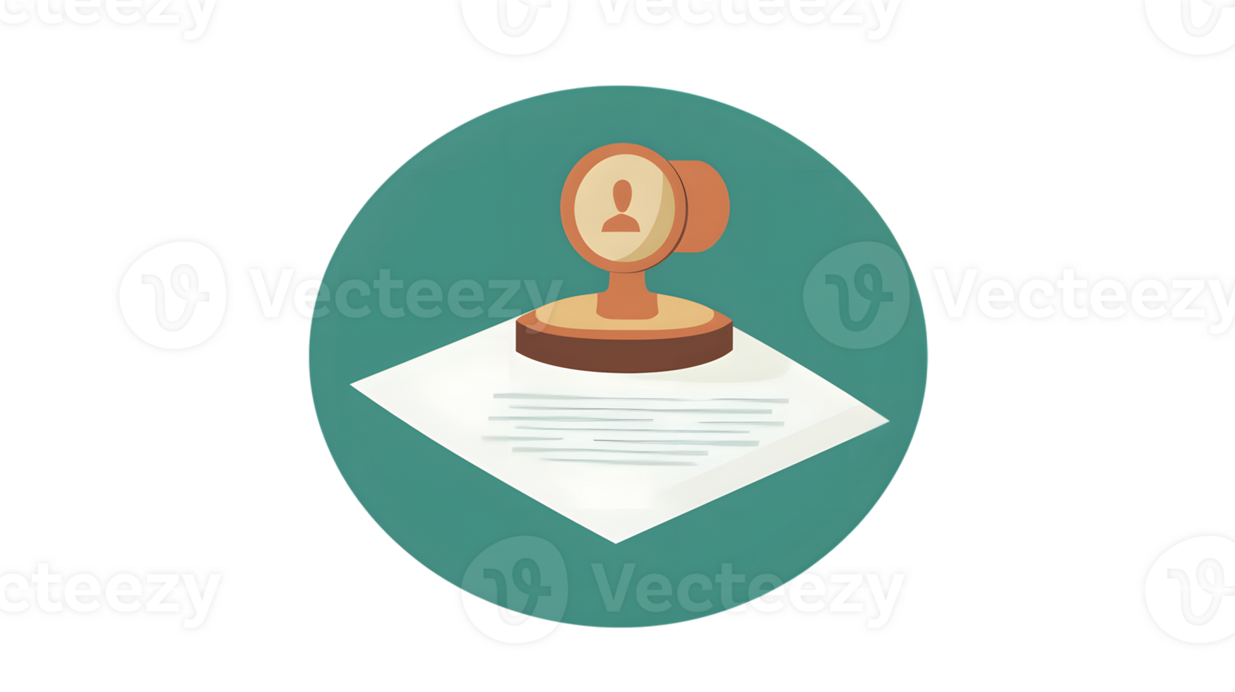 Stamp on Document Illustration Official Seal Certification Approval Authentication Icon png