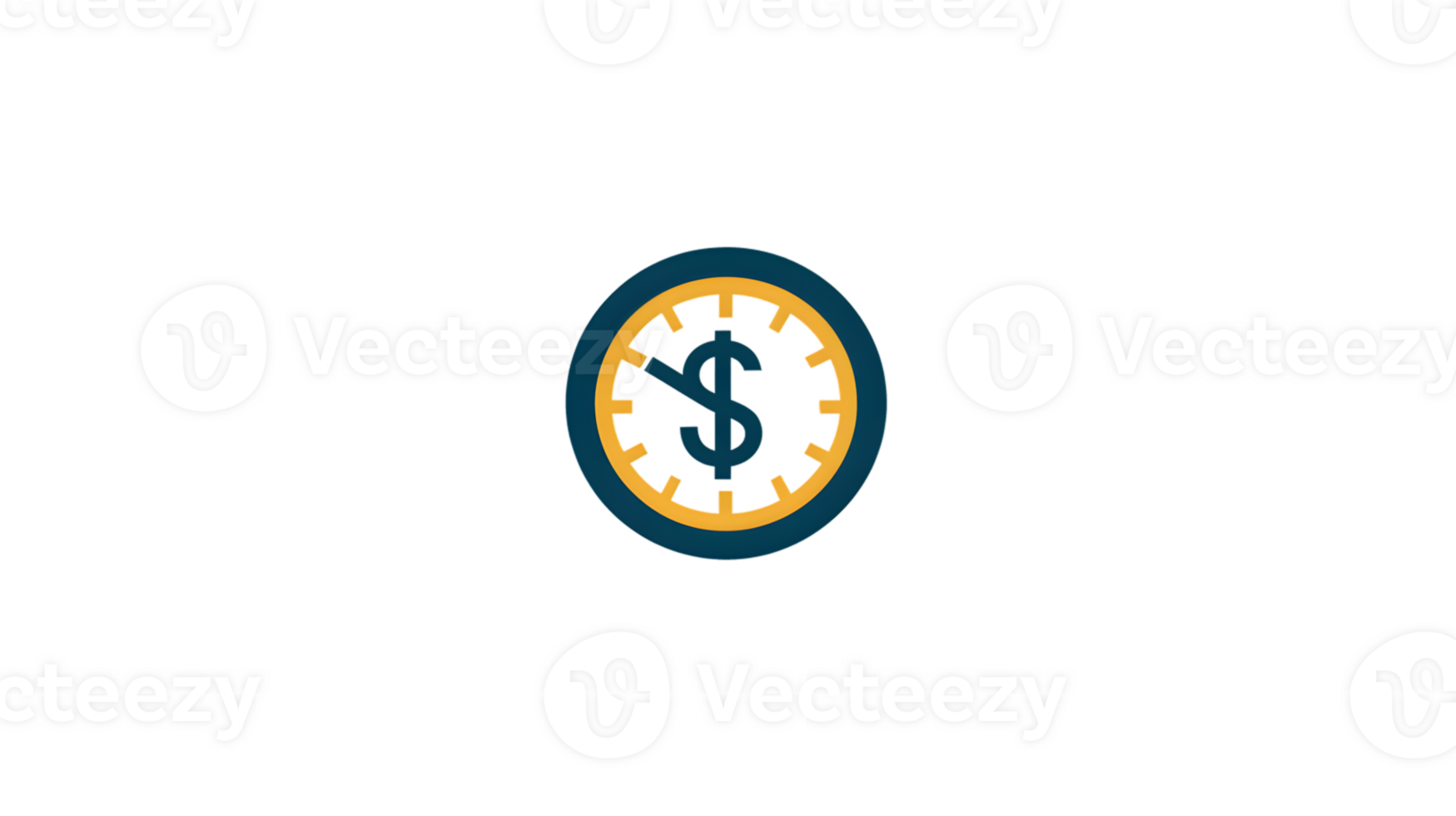 Time is Money Clock with Dollar Sign Icon Design png