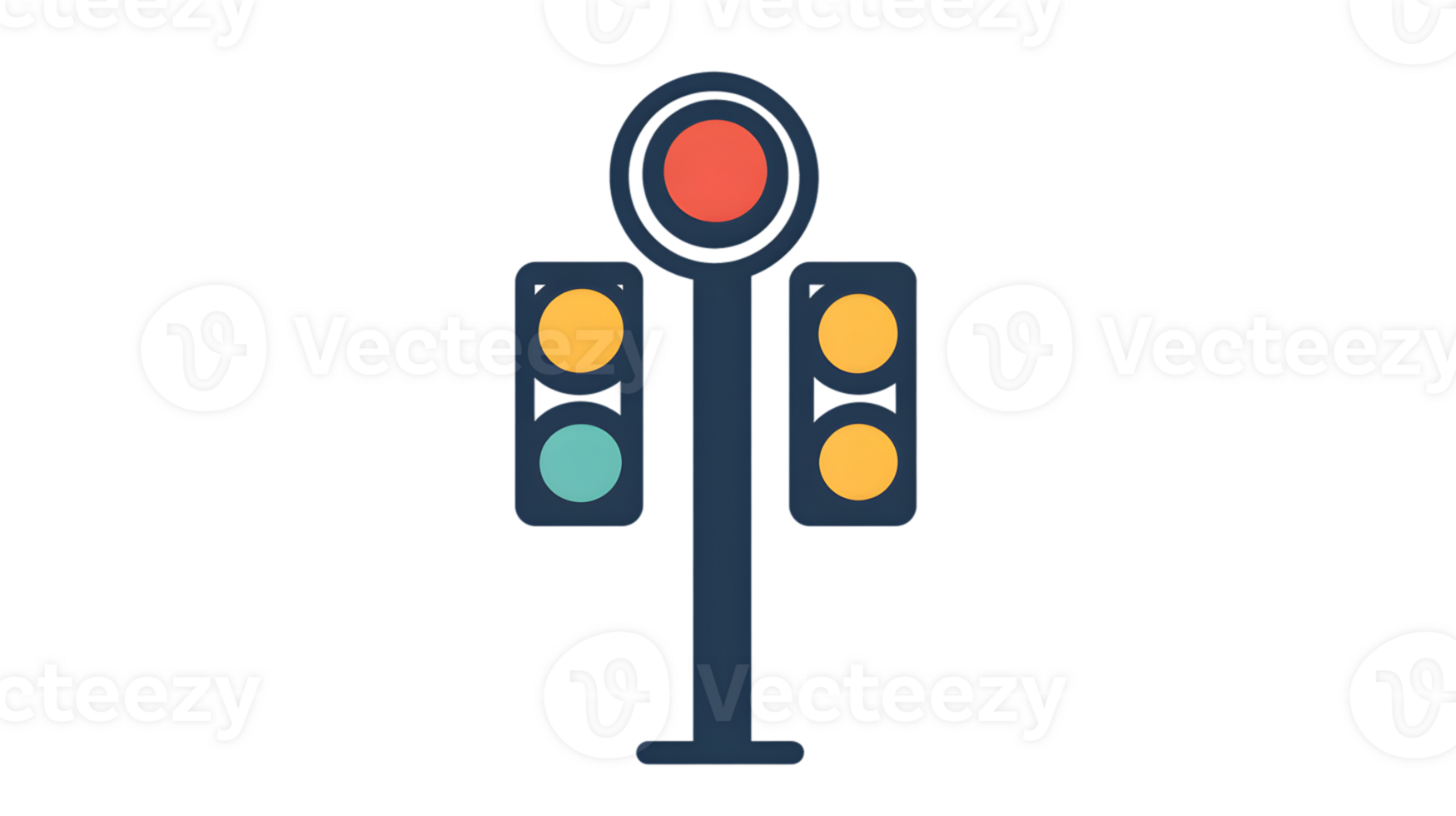 Traffic Light System with Red Yellow and Green Signals for Road Safety and Urban Navigation png
