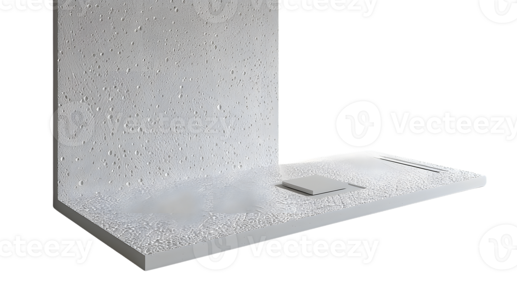 Abstract White Textured Surface with Platform and Rectangle Element png