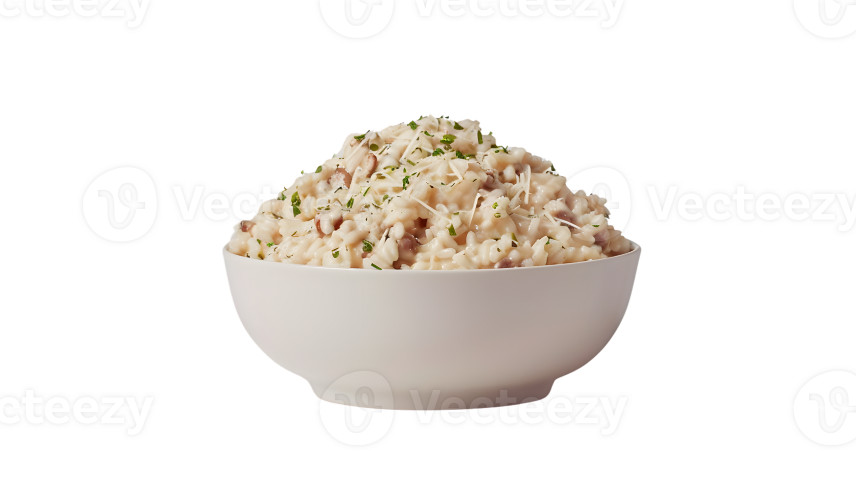 Creamy Risotto in a Bowl with Fresh Herbs and Grated Cheese Culinary Delight for Food Enthusia png