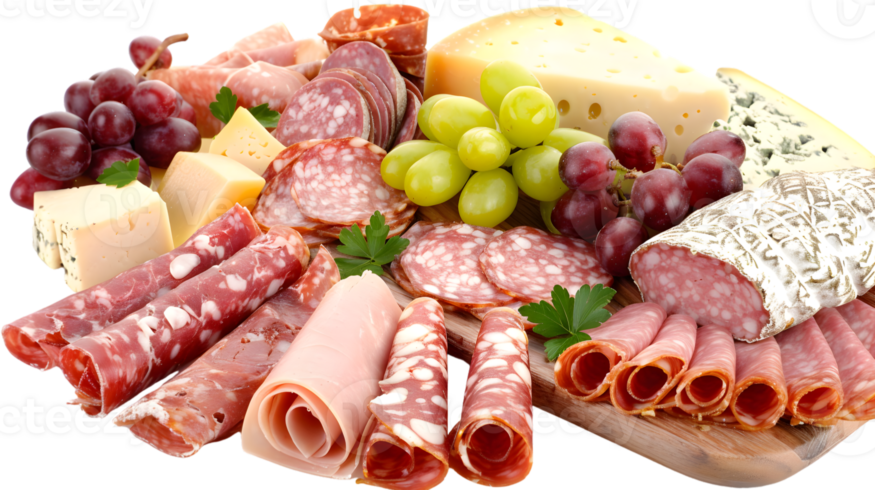 Delicious Charcuterie Board with Cheese and Grape s png