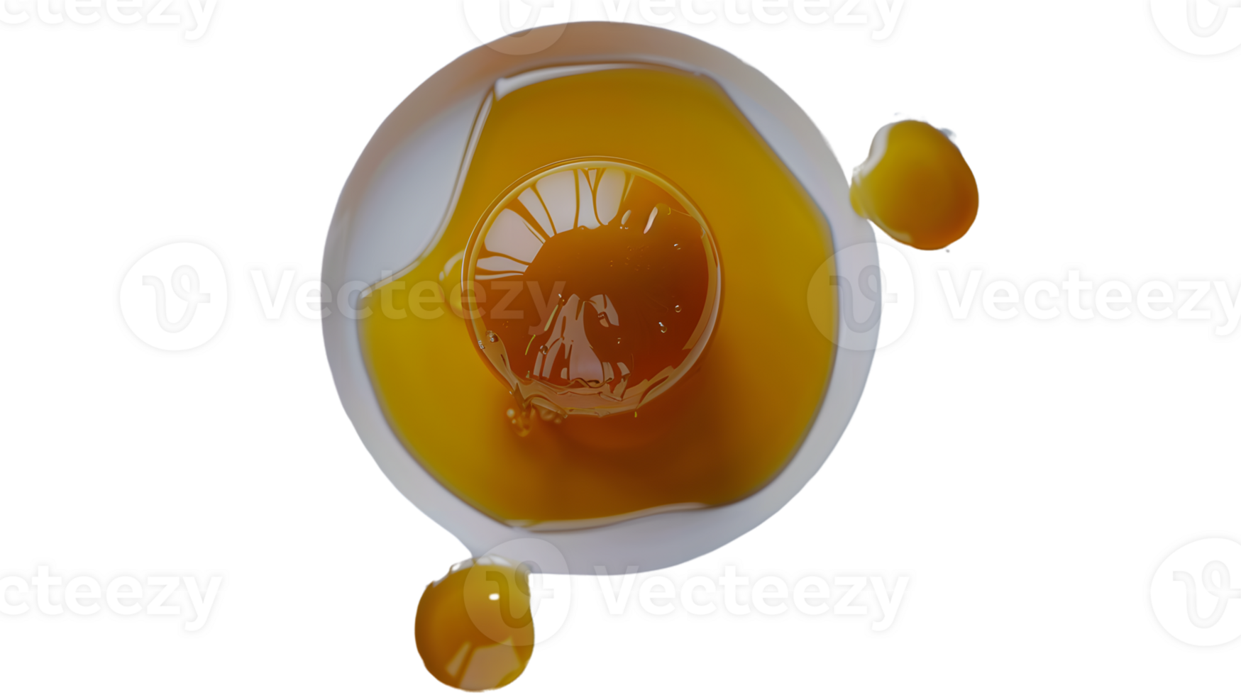Freshly Cracked Egg on a Plate with Yolk and White Culinary Photography for Cooking and Food P png