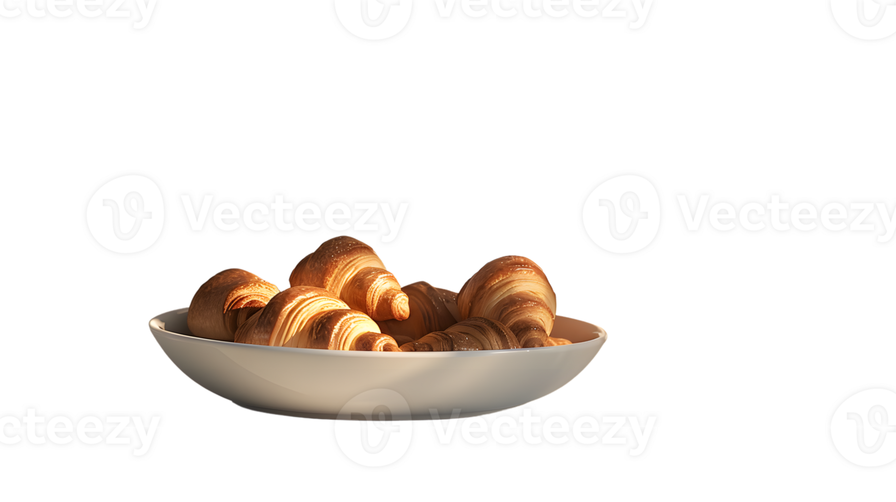 Freshly Baked Pastries in a Bowl A Delightful Display of Golden Croissants Ready to Tempt Your png