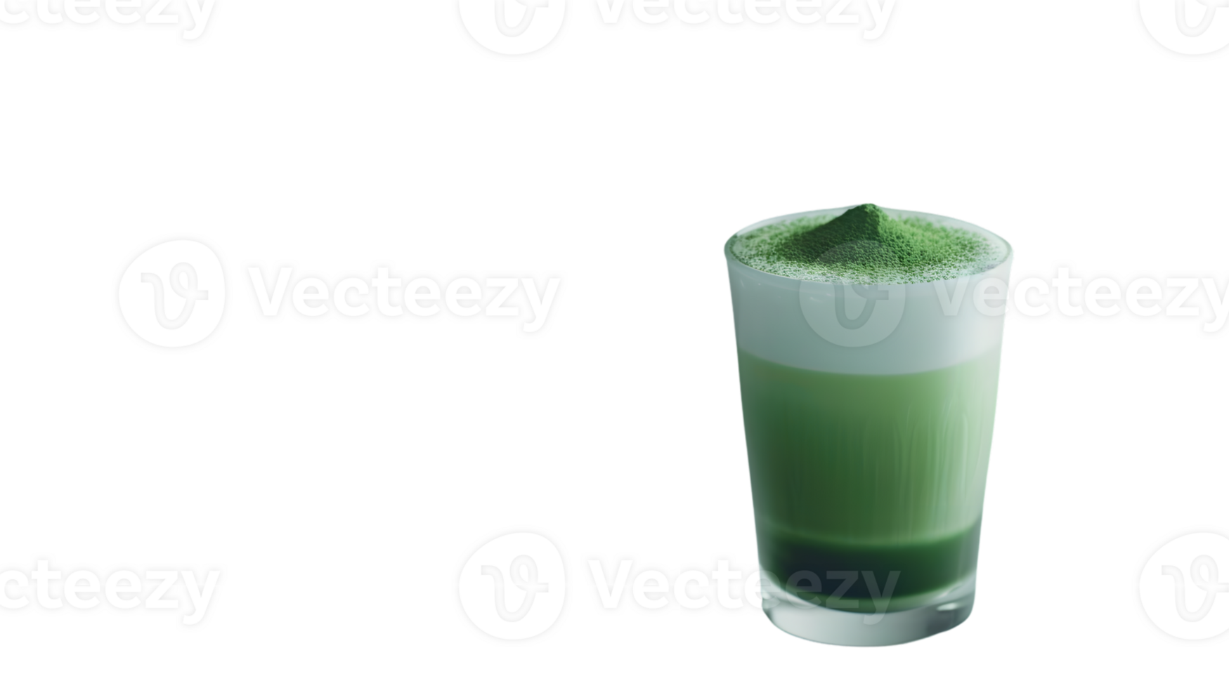 Matcha Latte Green Tea Drink Layered Beverage Refreshing Drink Cafe Menu Delicious Drink png