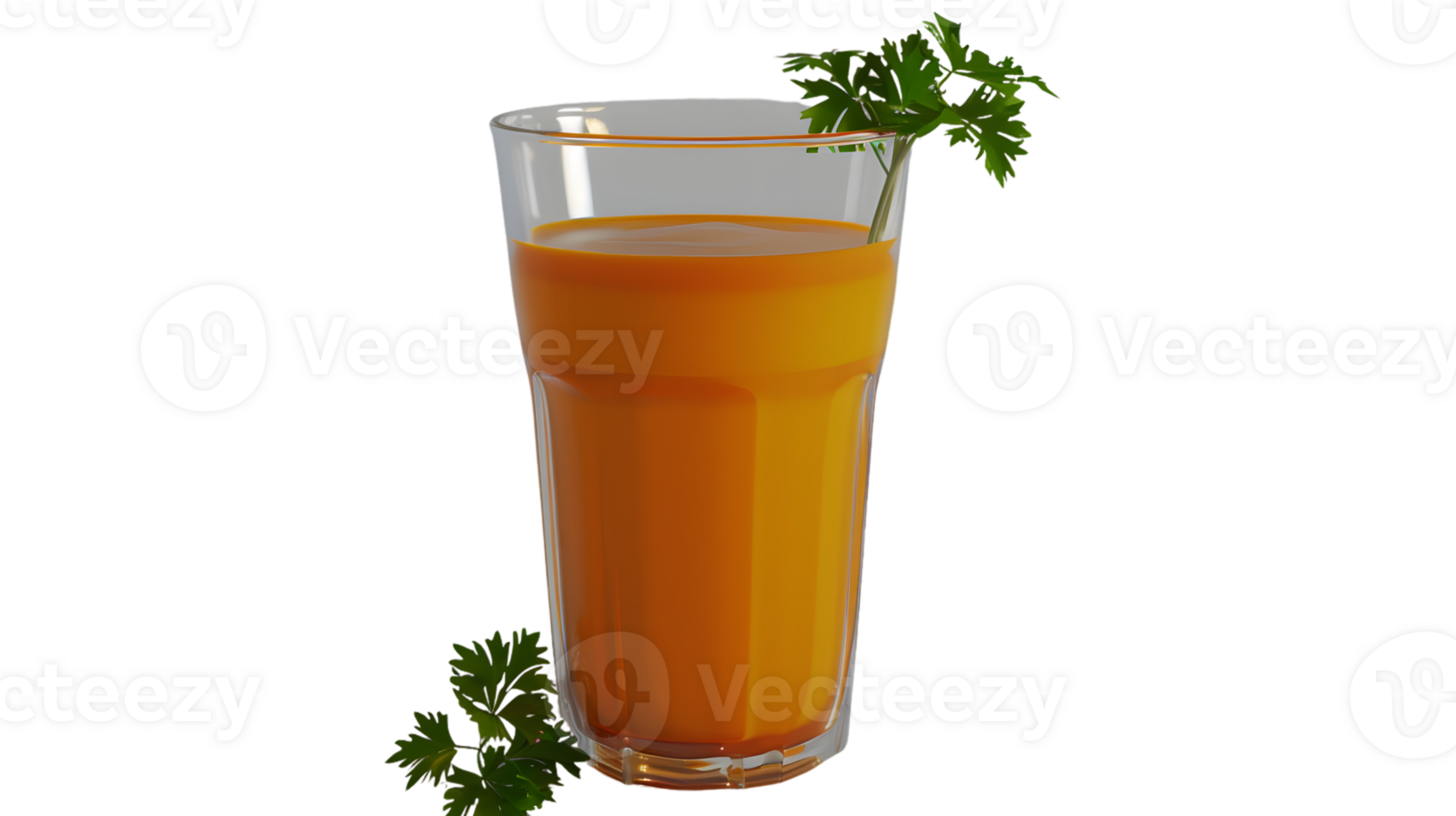 Refreshing Orange Juice in a Glass with Garnish Healthy Drink Beverage Nutrition Vitamin Ri png