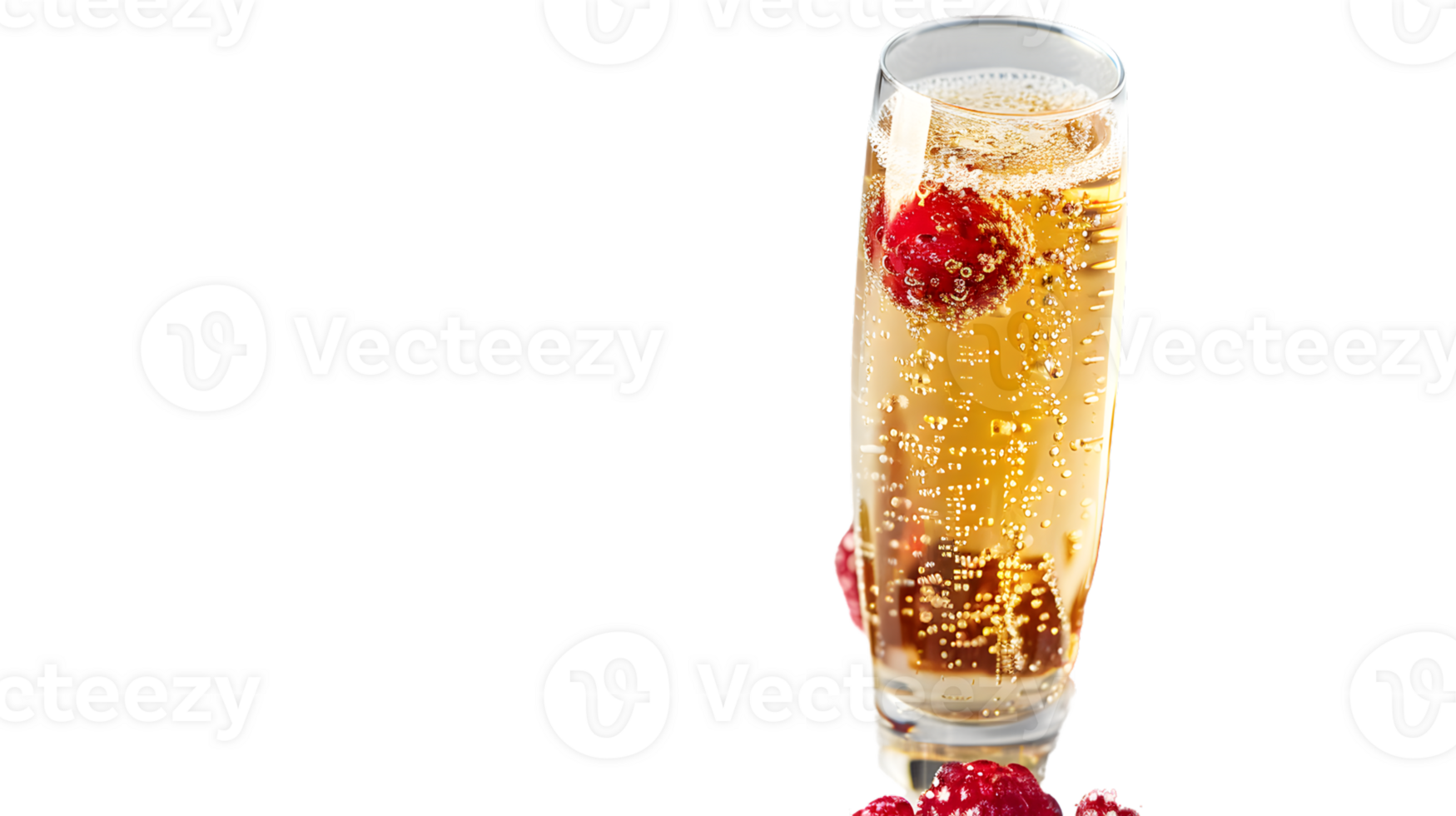 Sparkling Beverage with Fresh Berries in a Tall Glass Perfect for Celebrations and Festive Occ png