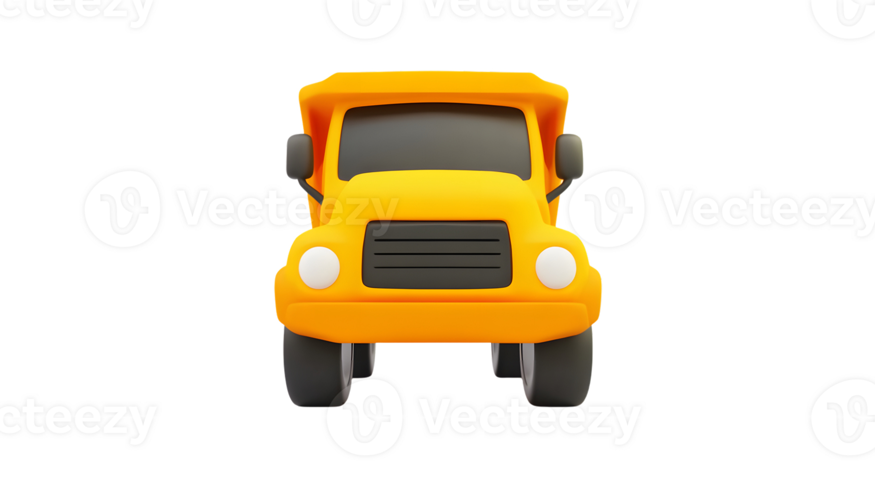 A vibrant yellow utility vehicle with a bold design ideal for construction transportation png
