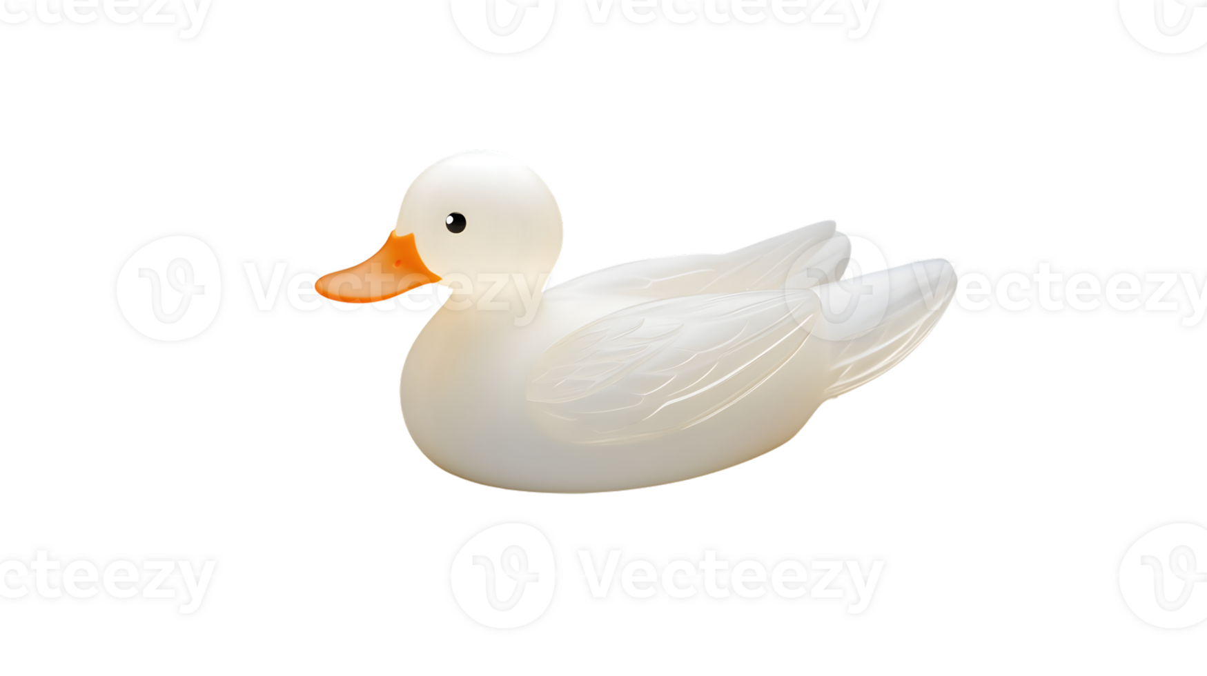 A charming white duck with orange beak perfect for nature childrens content and educational png