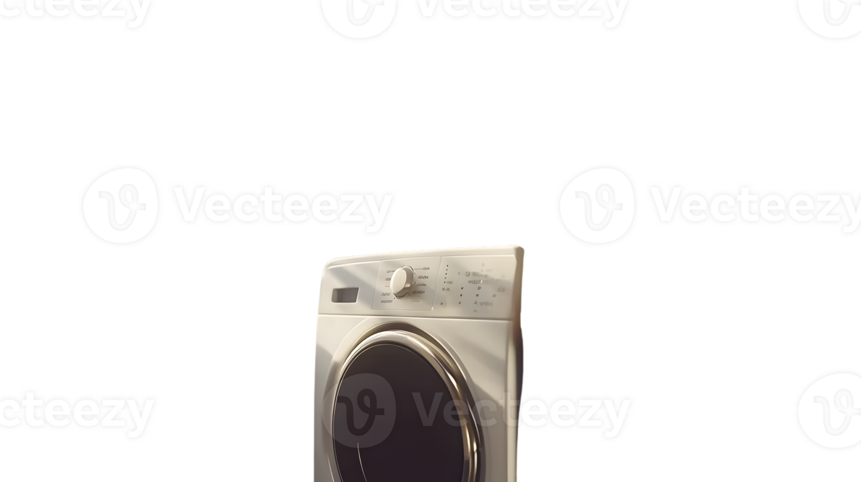 A modern frontloading washing machine isolated on a black background ideal for appliance mark png