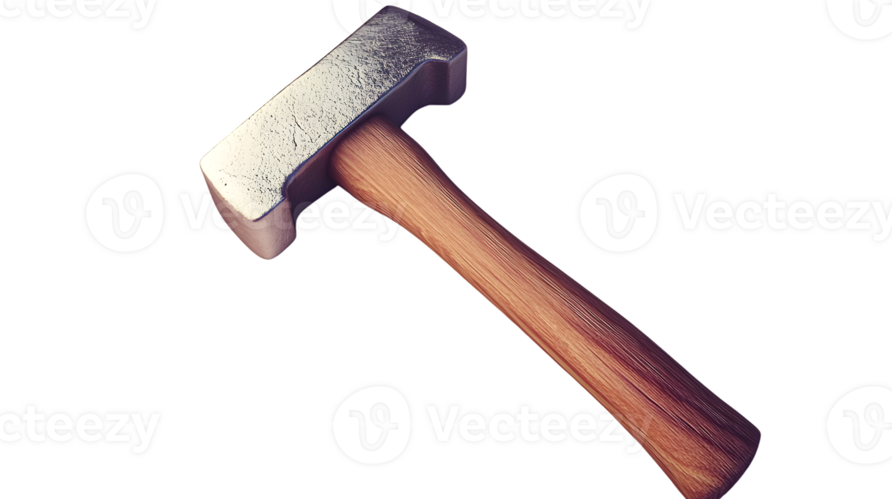 A sturdy hammer with a wooden handle and metallic head ideal for DIY projects and construction png